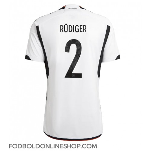 Tyskland Antonio Rudiger #2 Hjemmebanetrøje VM 2022 Kortærmet